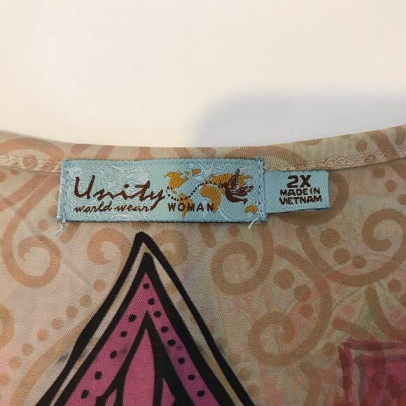 Unity Embellished Top Plus sz 2X - Picture 5 of 5